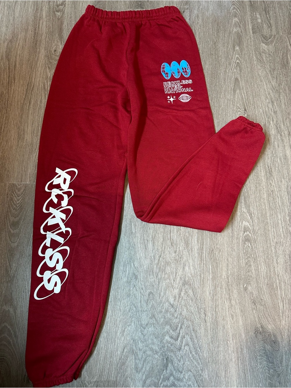 Young & Reckless | Size XS | Red Graphic Jogger Sweatpants - NWOT